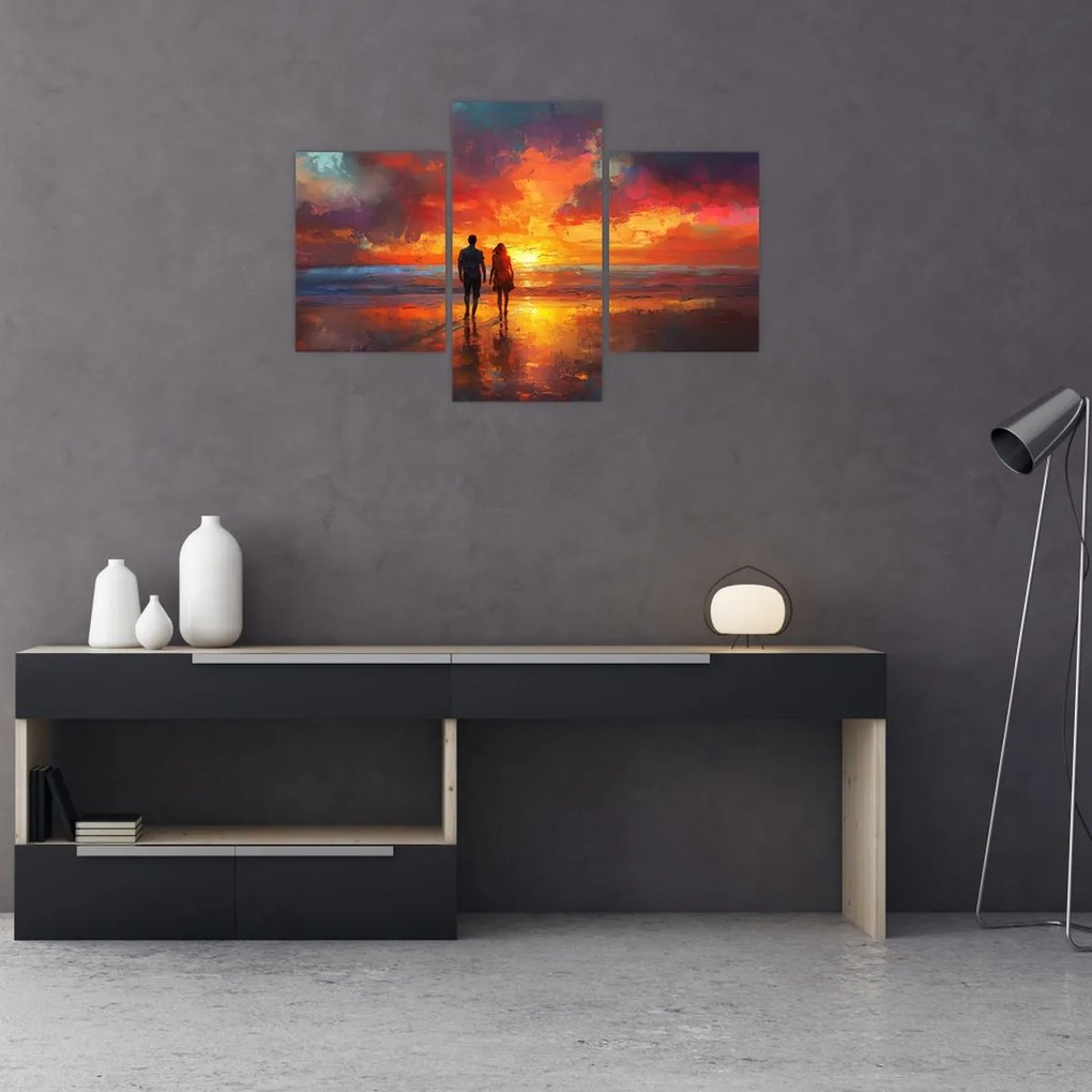 Kép - Séta a tengerparton (90x60 cm)