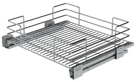 Konyhai fémrács, 900mm, 180mm magas fiók, króm, teljes kihúzás, csillapított záródás, 30kg teherbírás, SIGE Green Line 119