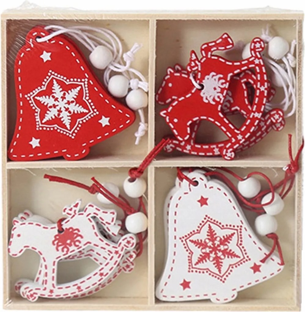 Karácsonyi Díszek Fa Akasztók Karácsonyfára 12 db Karácsony