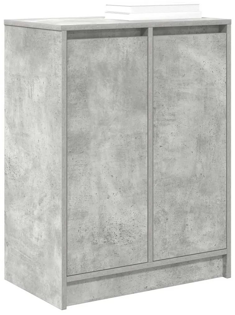 betonszürke szerelt fa cipőszekrény 57x34x76 cm