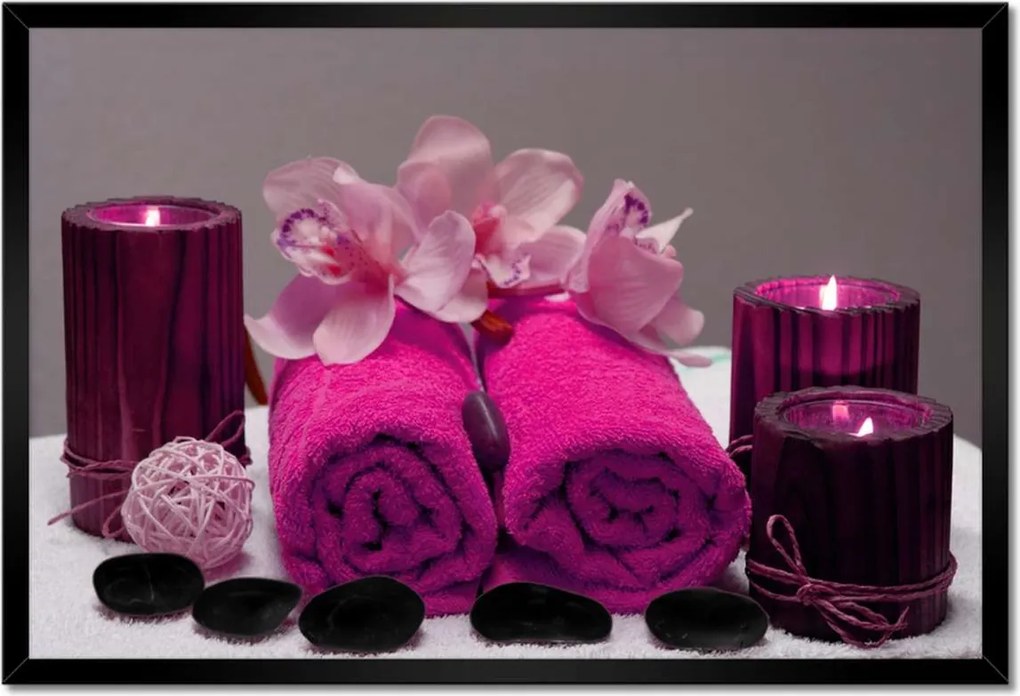 Poszterek keretben 60x40 Őrült törölköző Fukszia