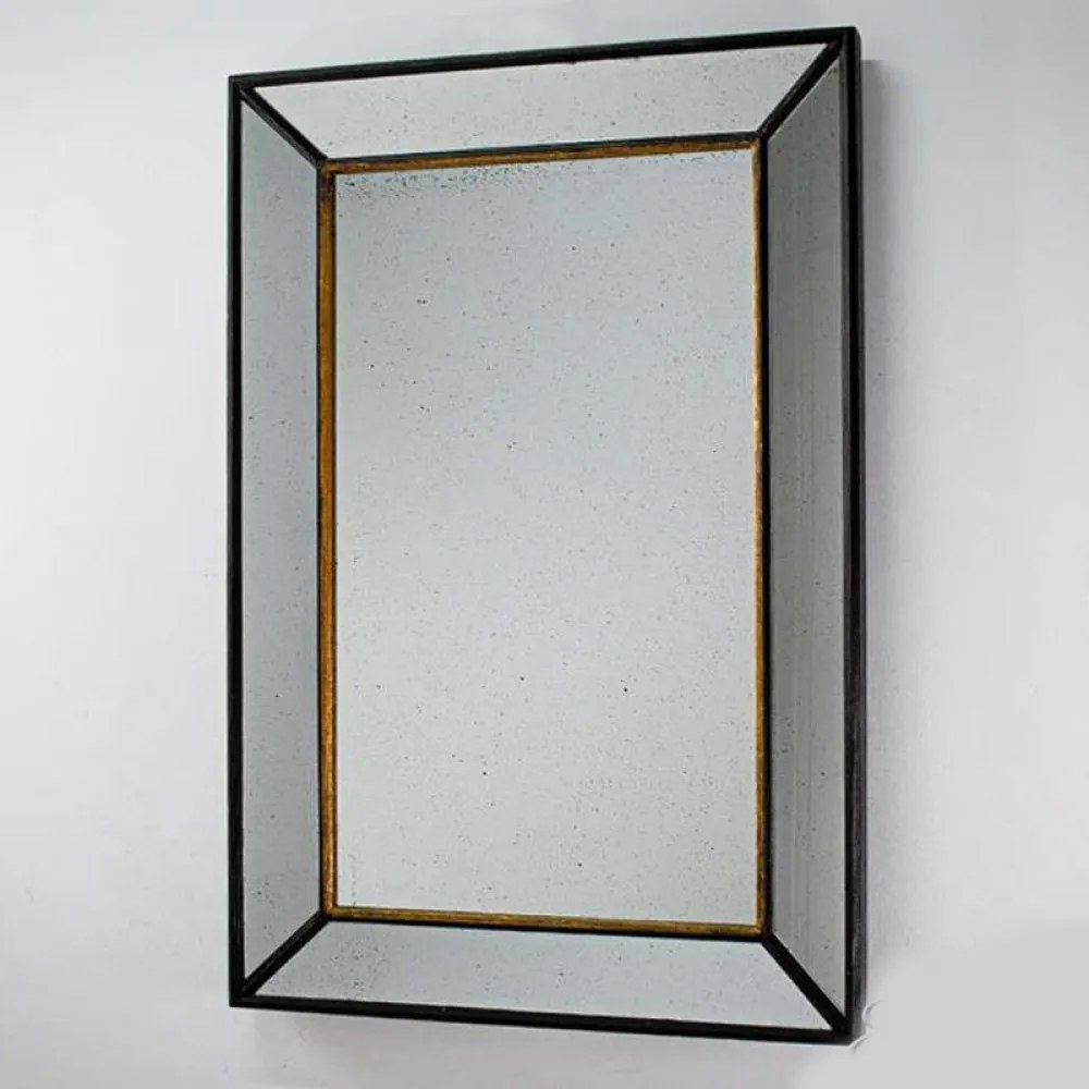 Sophia antikolt retro falitükör fekete 80x120 cm