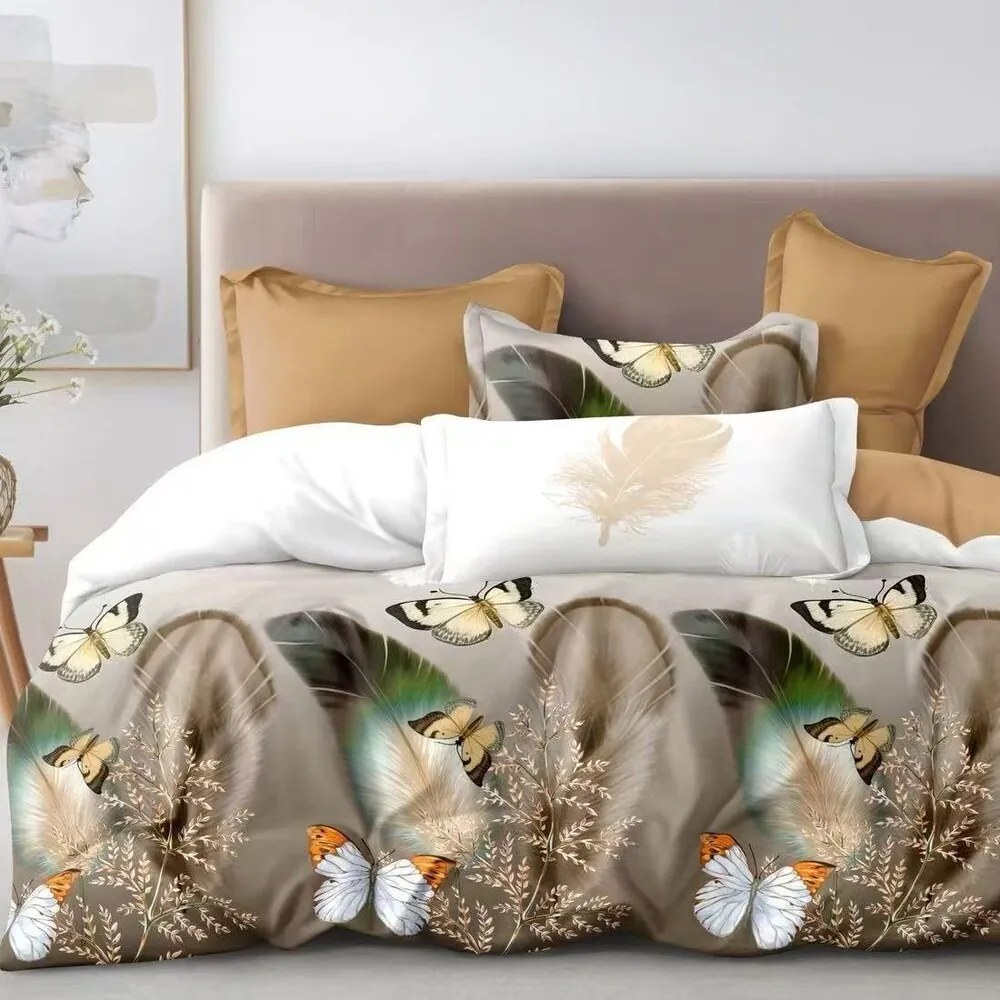 Krepp ágynemű Homa CEREA BUTTERFLY 3 részes 140x200 cm