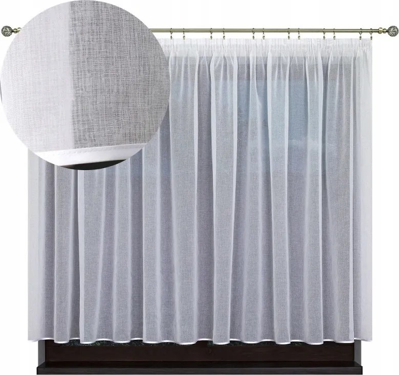 Függöny batiszt kész szegéllyel 350x160 cm fehér