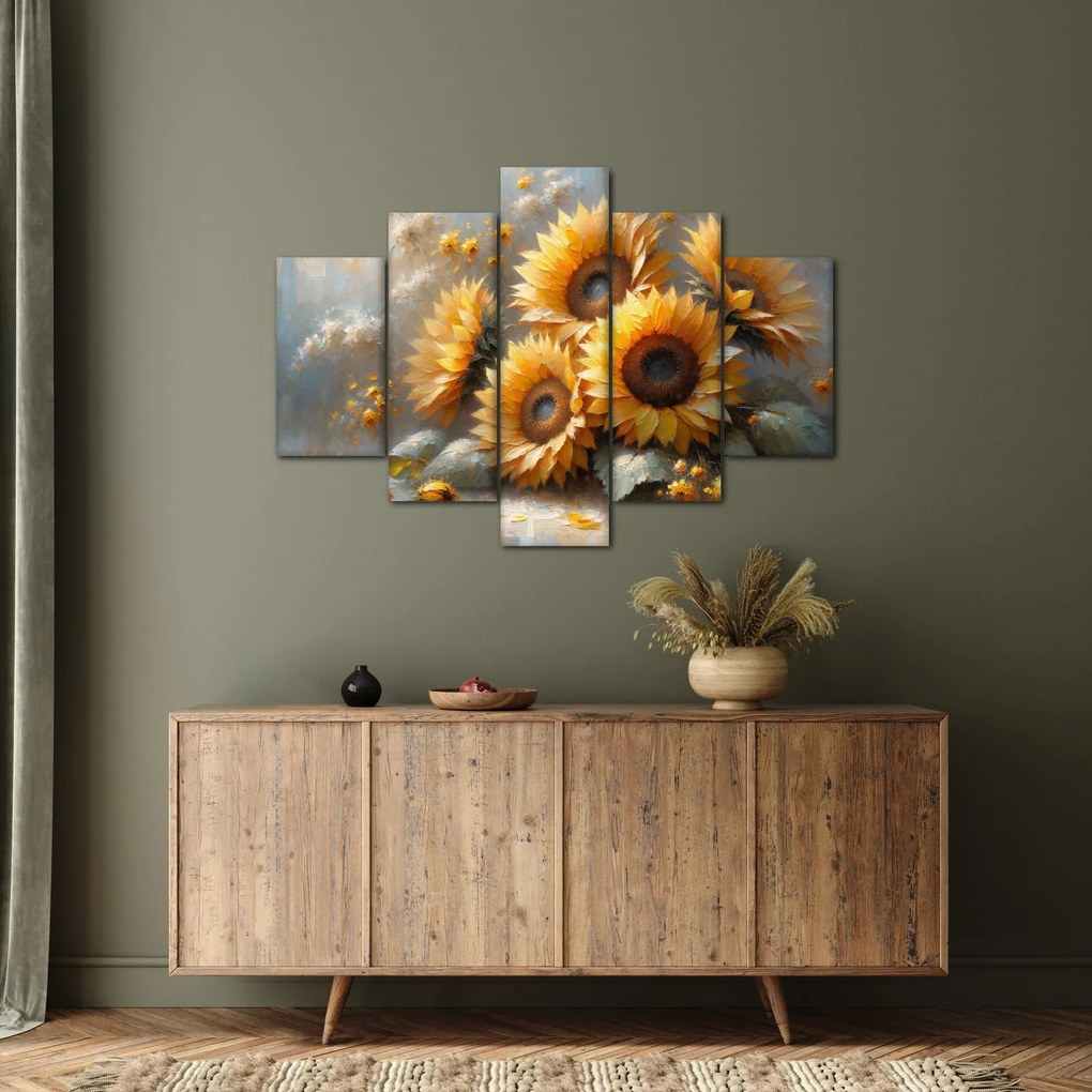 Kép - Napraforgók festménye (150x105 cm)