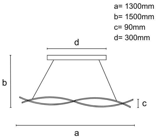 LED Dimmelhető csillár zsinóron LED/80W/230V 3000-6500K + távirányítás