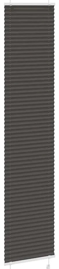 pliszírozott redőny fekete 50x200 cm szövetszélesség 49,4 cm