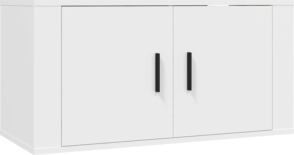 vidaXL magasfényű fehér fali TV-szekrény 80x34,5x40 cm