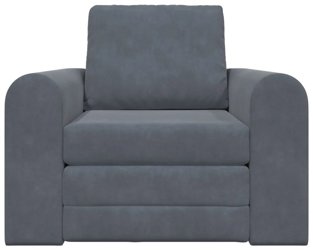 Földi Sofa Bed 2 az 1-ben Sötétszürke 98x71x83 cm Bútor