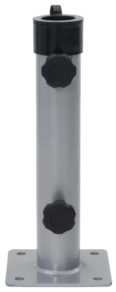 ezüstszínű acél napernyőtalp rúdhoz Ø38/48 mm