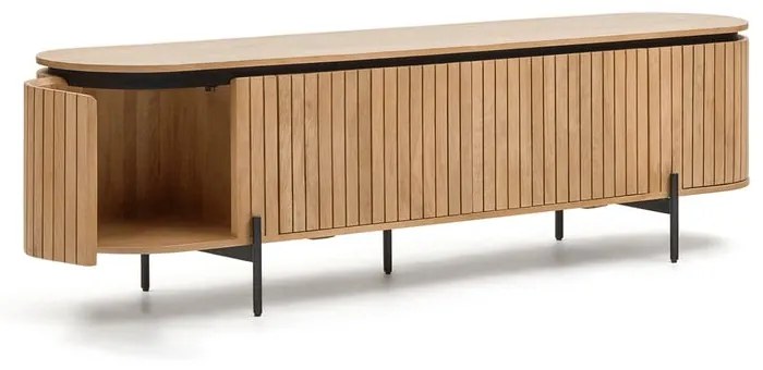 Természetes színű mangófa TV-állvány 200x55 cm Licia - Kave Home