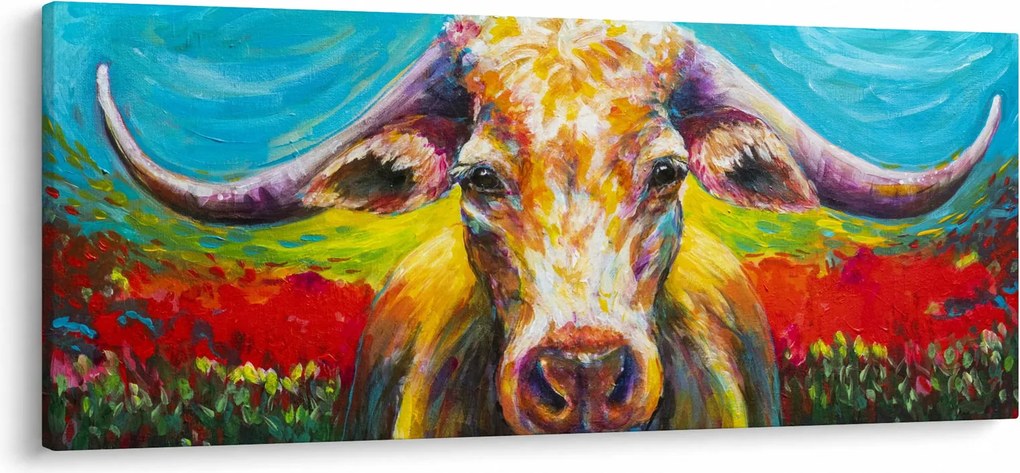 Kép - Festett tehén (120x50 cm)