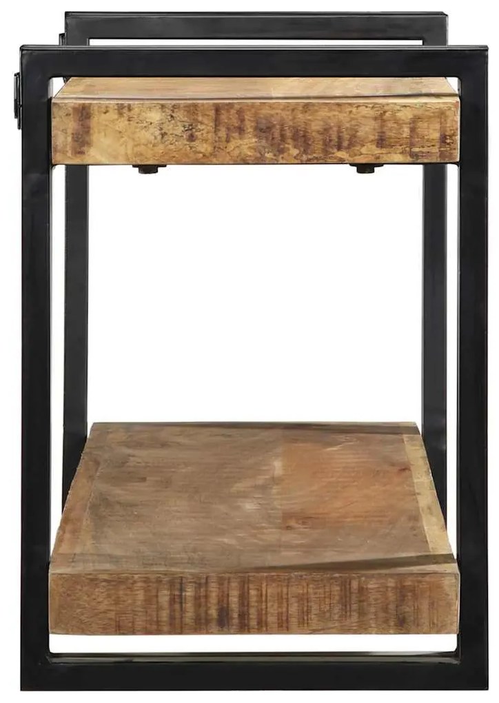 fali polc 110x33x45 cm tömör nyersfa Mango