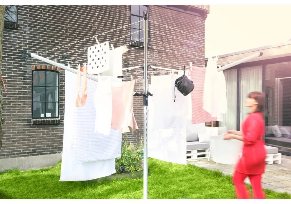 Ezüstszínű kerti ruhaszárító 60 m Lift-o-Matic Advance – Brabantia