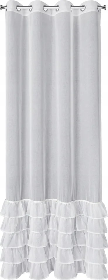 Függöny készre szerelve Carli 140x250 Eurofirany fehér fodros