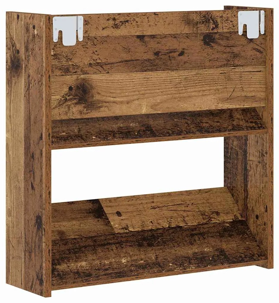 Cipőszekrény polcokkal 2 pcs Öreg fa 60 x 18 x 60 cm Faanyag