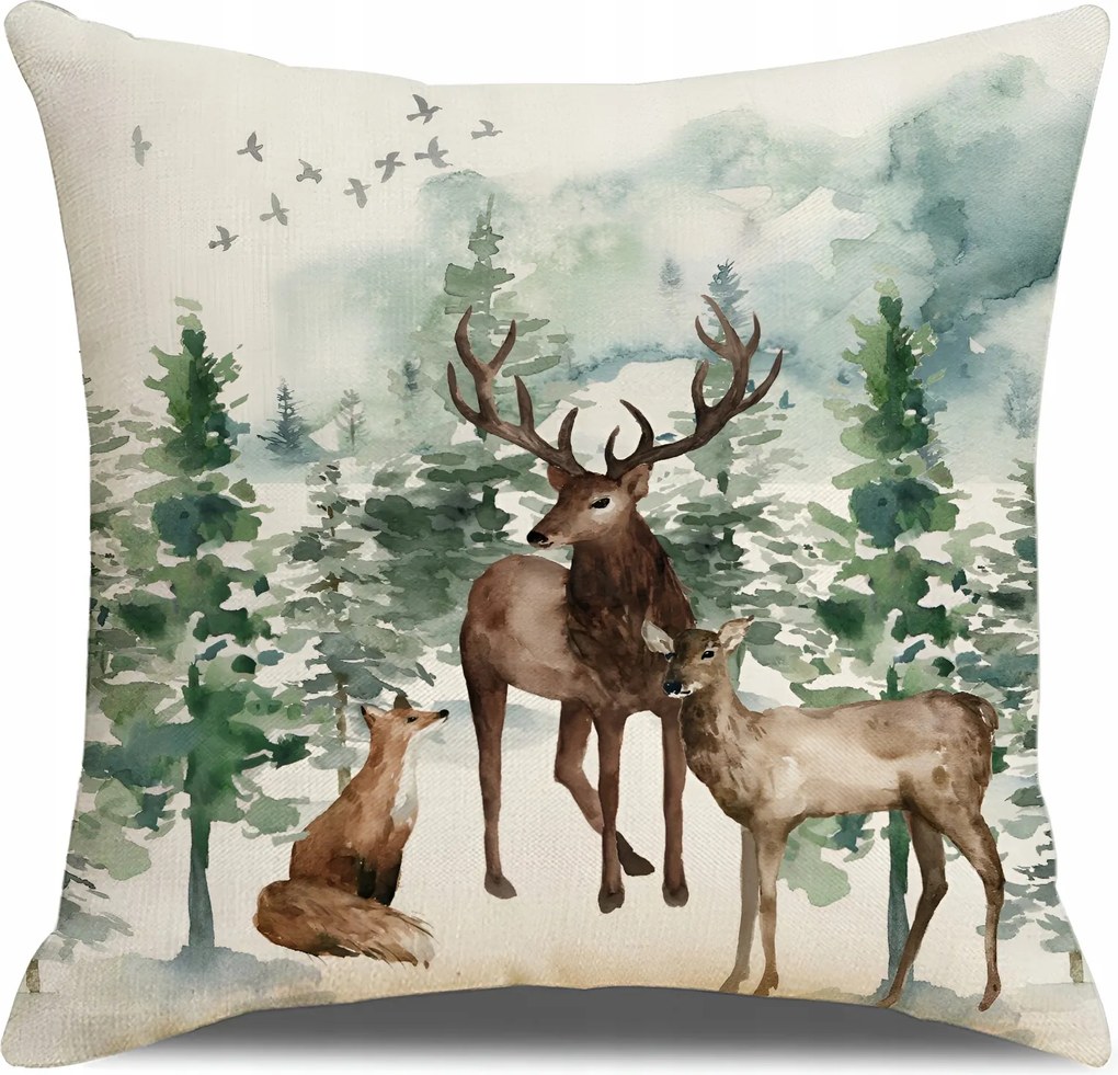 Karácsonyi Párnahuzat Jancsi 45x45 cm Dekoratív Karácsony