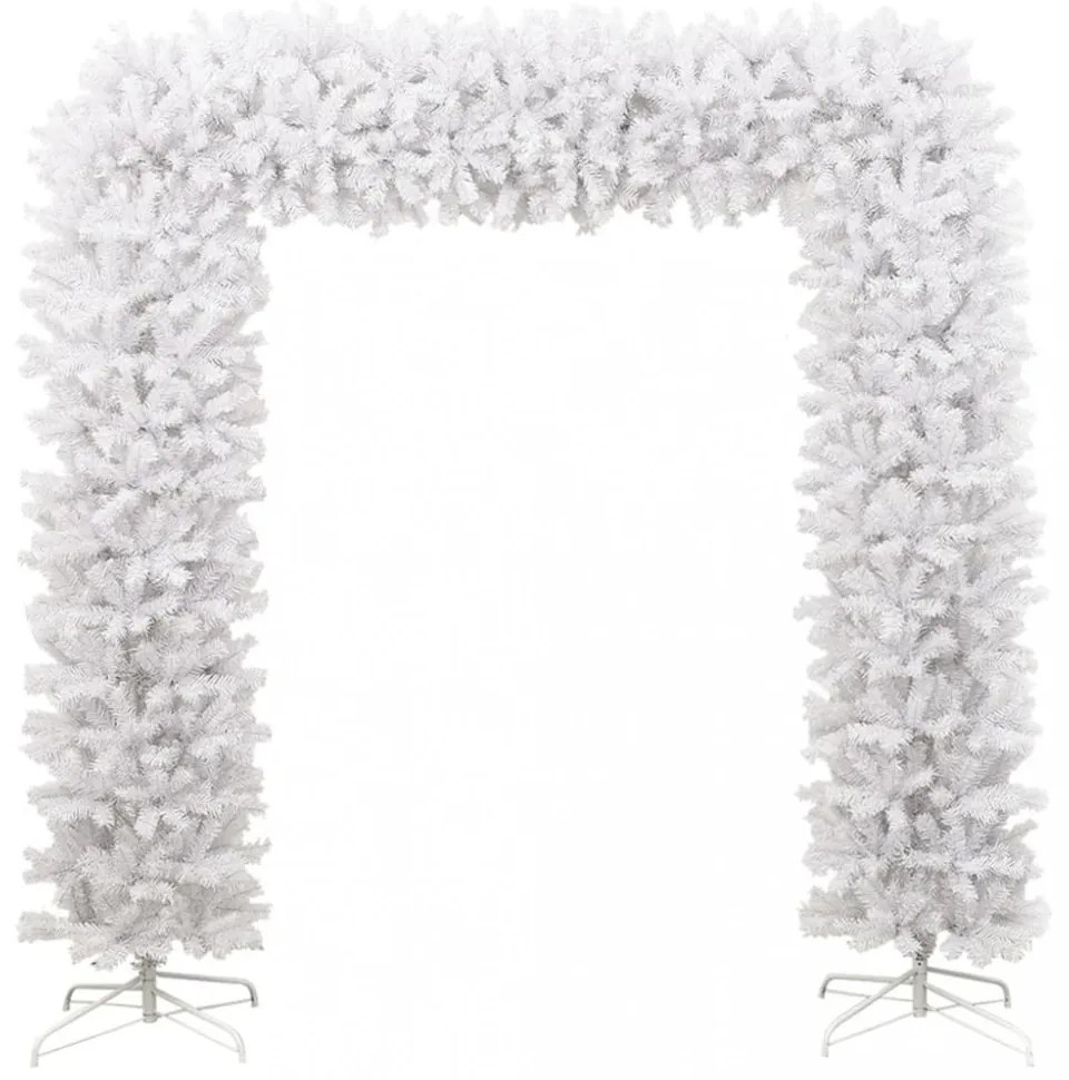 fehér karácsonyfaboltív 240 cm