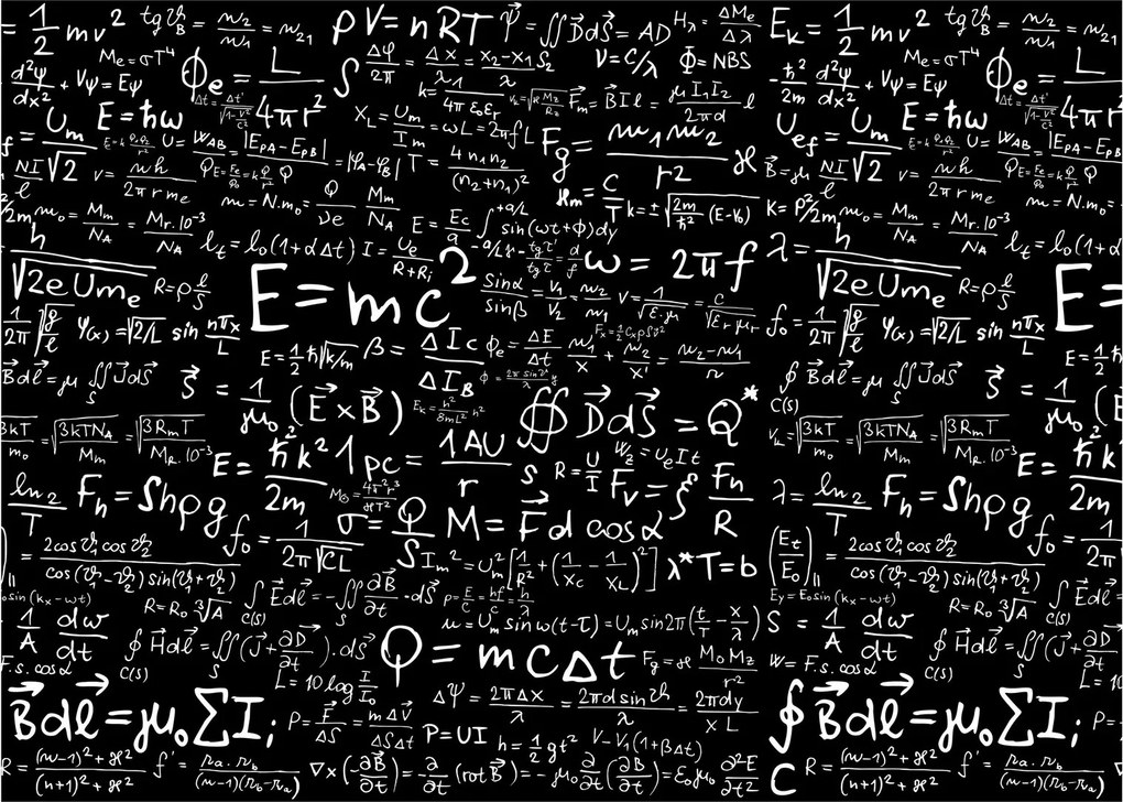 Kép - Matematika (üvegen) (70x50 cm)