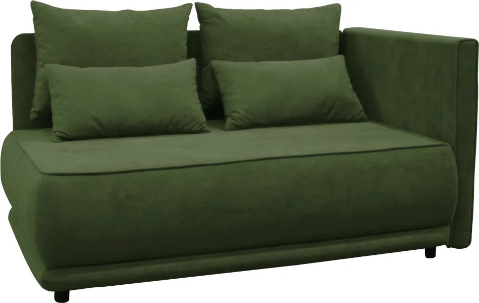 Kihúzható kanapé, zöld, jobbos, LIAMI