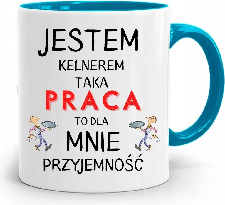 Pincérnek Kék Bögre A Munka Öröm A fényképes nyomtatással