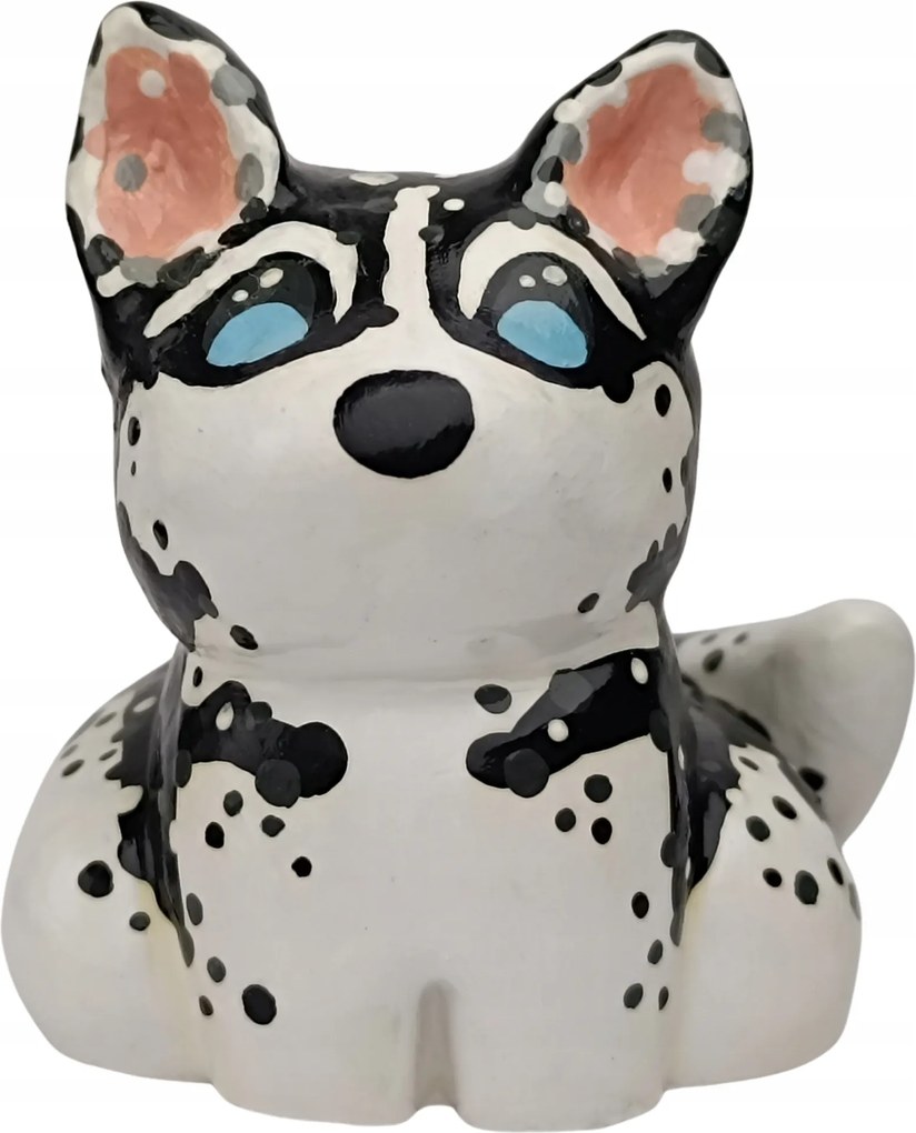 Husky Kutya figura Kézzel festett kis dekorációs figura