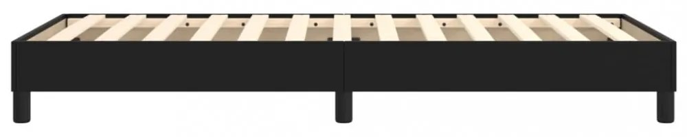 fekete műbőr rugós ágykeret 100x200 cm
