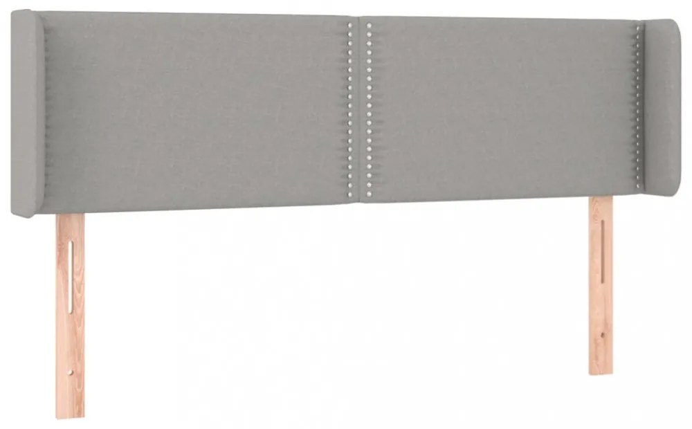 világosszürke szövet LED-es fejtámla 147 x 16 x 78/88 cm