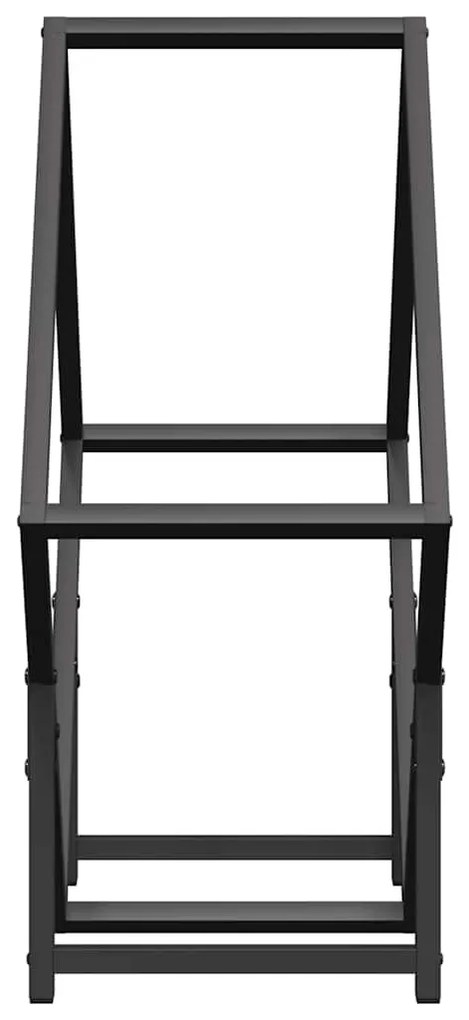 fekete hidegen hengerelt acél tűzifatároló 60x25x60 cm