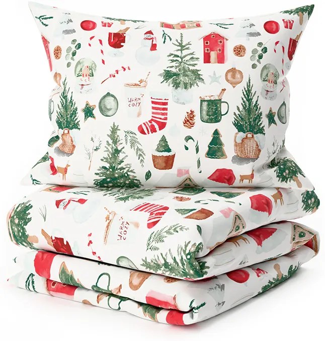 Pamut ágynemű MAGIC CHRISTMAS fehér Ágyneműhuzat mérete: 70 x 90 cm | 140 x 220 cm