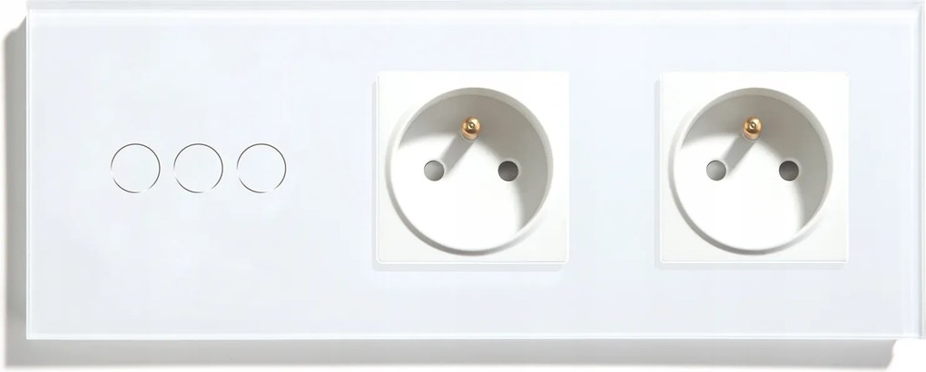 Érintőkapcsoló Tripla Dupla Üveg Aljzat