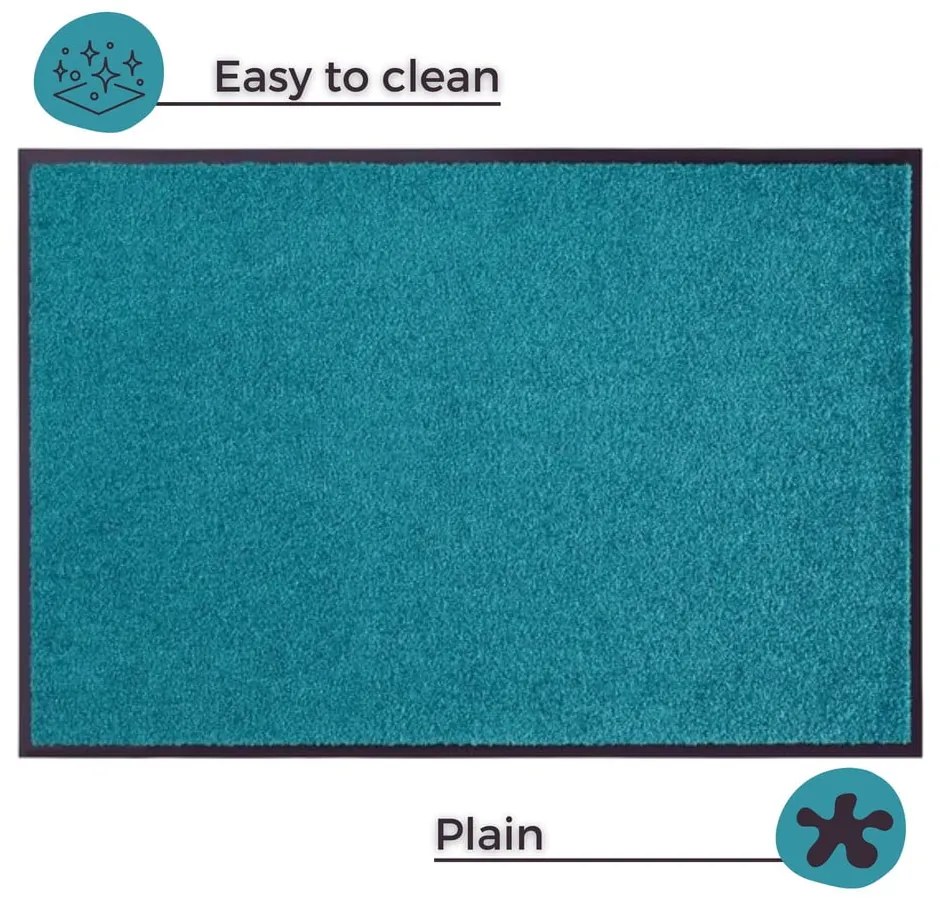 Wash &amp; Clean türkiz lábtörlő, 39 x 58 cm - Hanse Home