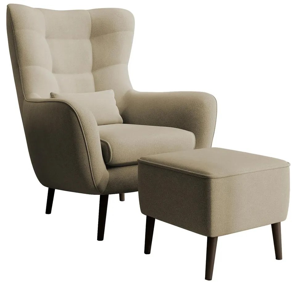 Fotel lábtartóval Veneza VZ2 (bézs + fekete) . 1099406