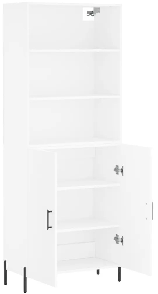 fehér szerelt fa magasszekrény 69,5 x 34 x 180 cm