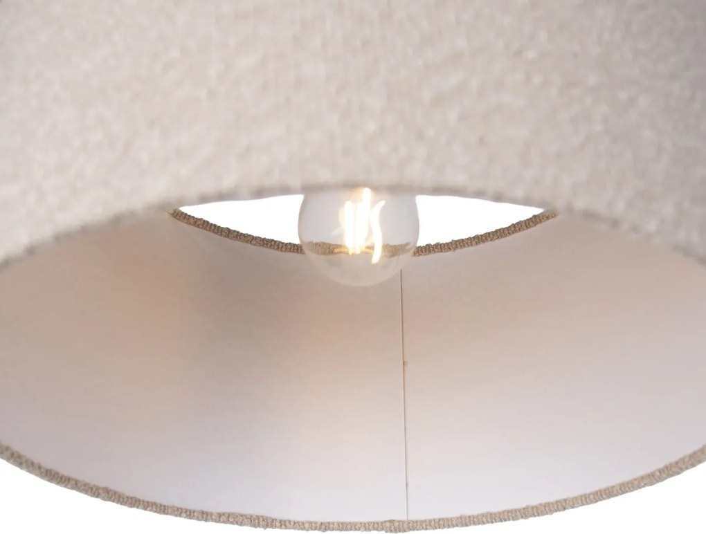 Fekete függőlámpa bézs színű teddy anyaggal 35cm 3-lámpás - Cava