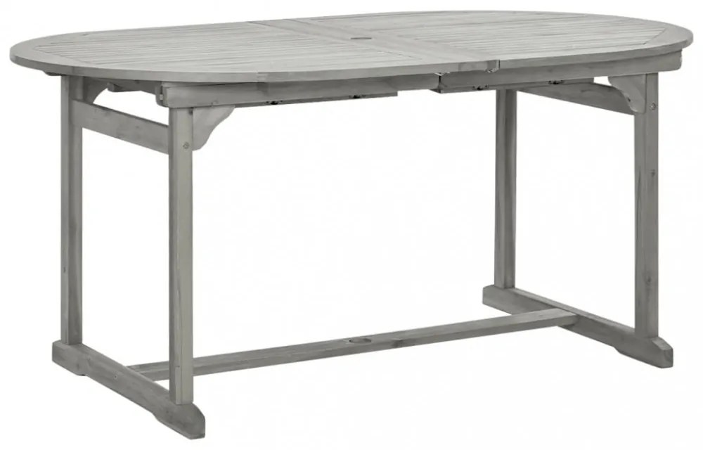 tömör akácfa kerti étkezőasztal (160-240) x 100 x 75 cm