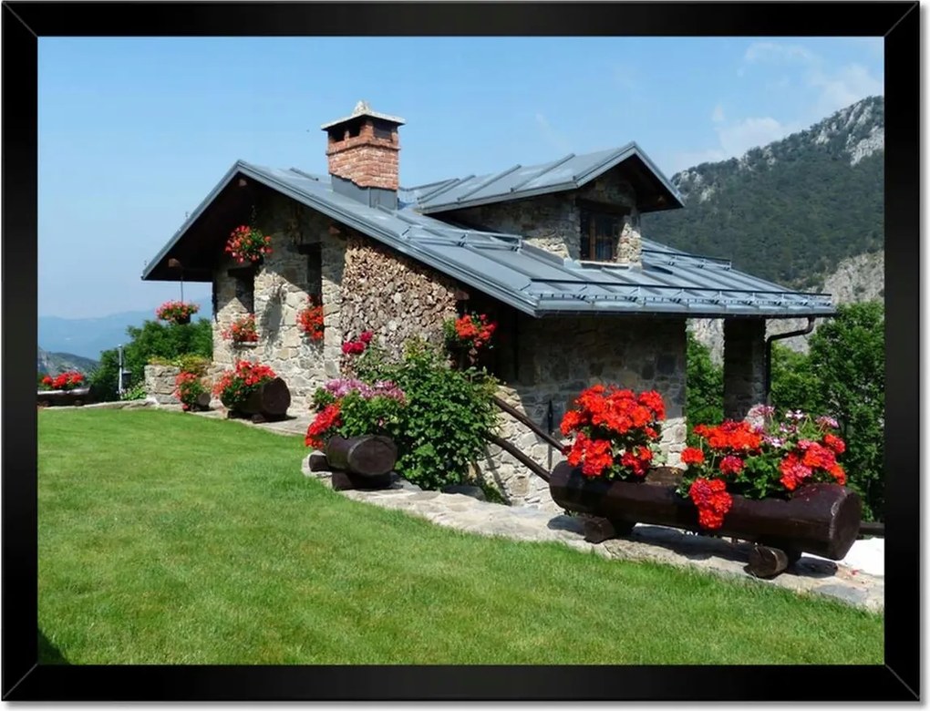 Poszterek keretben 40x30 Házikó a hegyekben