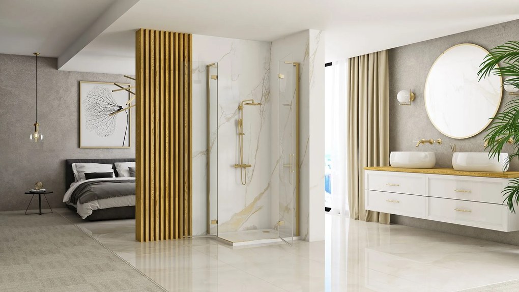 Zuhanykabin REA Hugo Gold Brush 80x100