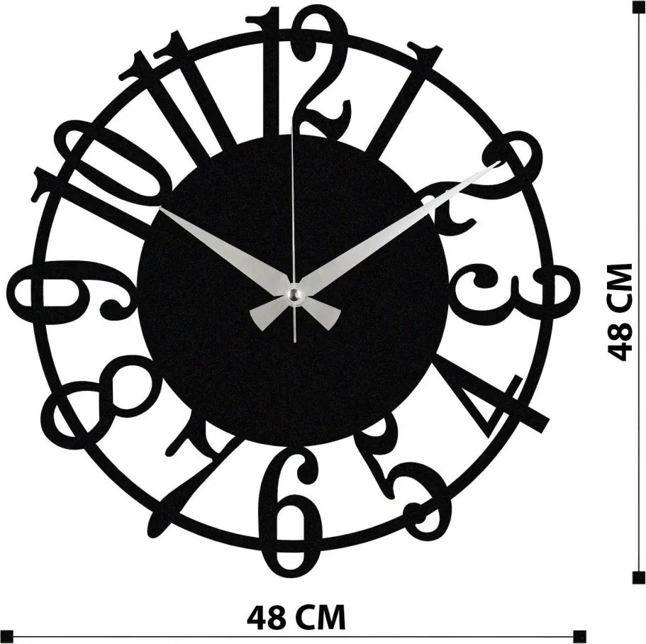 Enzoclock fém falióra, 48×48 cm – S006