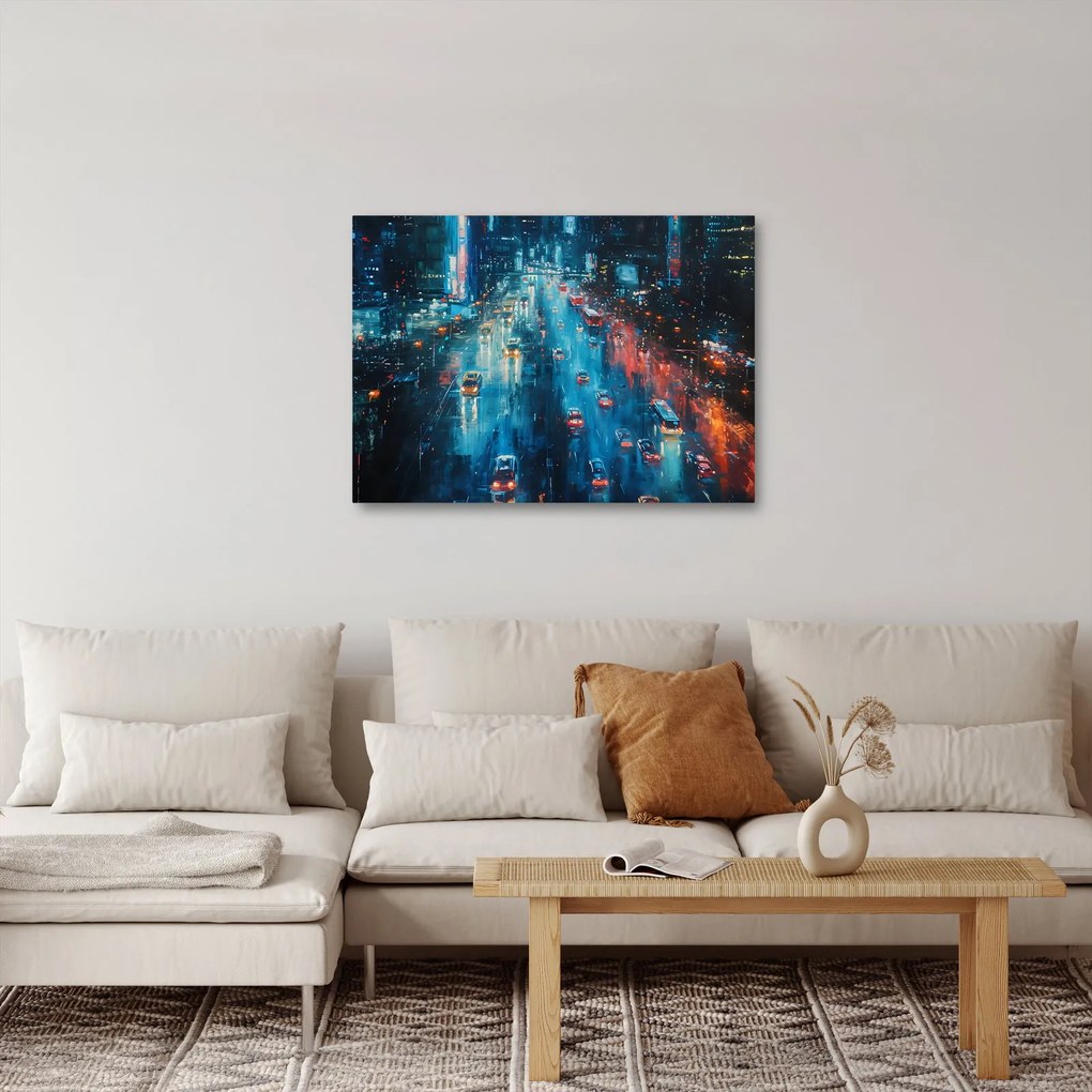 Kép - Nagyváros, olajfestmény (70x50 cm)