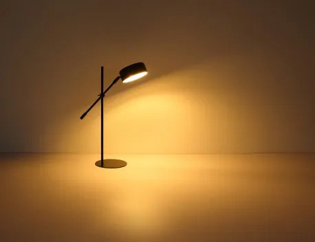 Globo 24099SB Állólámpa fém fekete váz, fém fekete búra, műanyag szatén izzóvédővel. A fej állítható. HxSzxM: 477x200x1390, fényforrás nélkül 1xE14 25W 230V