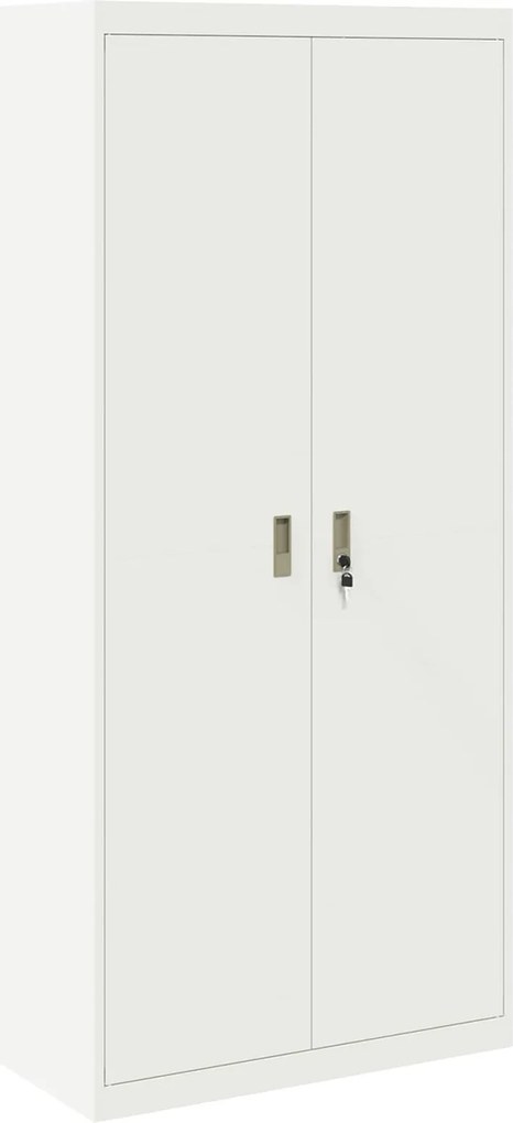 vidaXL Tárolószekrény Fehér 90 x 40 x 200 cm Acél