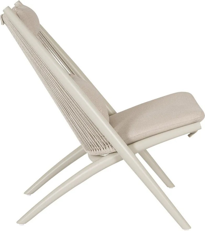 Bézs fém kerti fotel Aloha – Bizzotto