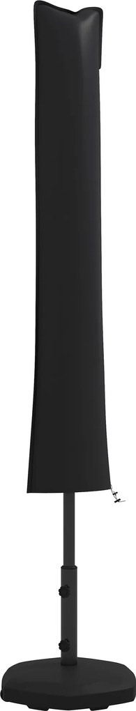 Outsunny Vízhatlan Kert Napernyő Borító Oxford 420D Parasol Borító Cipzárral Kültéri Kerthez 178x25/35 cm Fekete | Aosom