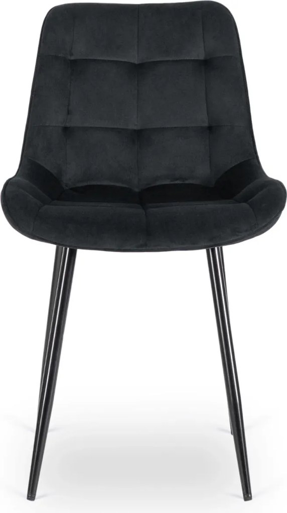 Szék fekete színben, bársony kárpittal CHRIS