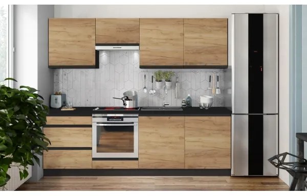 MARINA 240 cm-es konyhabútor, craft tölgy