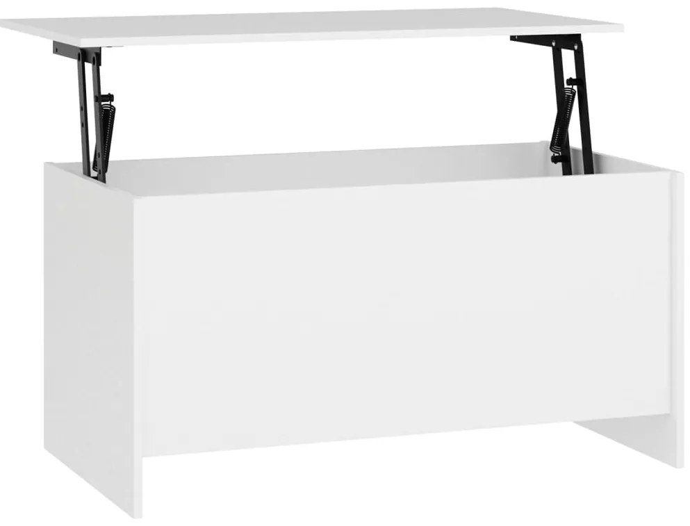 Fehér szerelt fa dohányzóasztal 102 x 55,5 x 52,5 cm