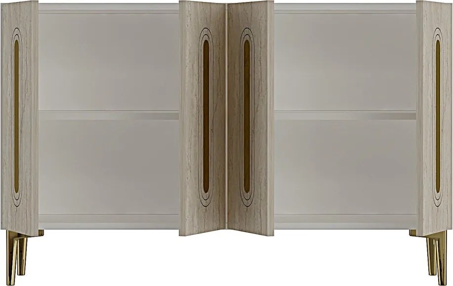 Rany 120 - White, Travertine, Gold