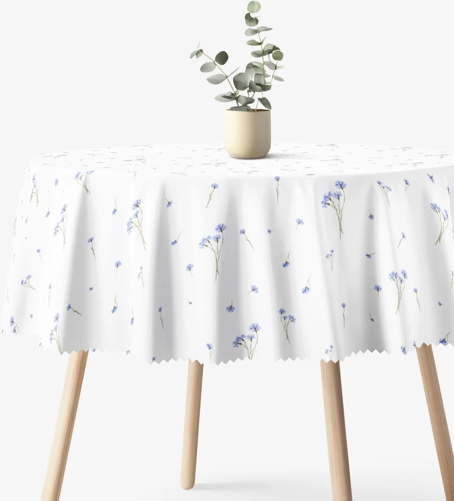 Goldea kör alakú teflonos terítő - kék búzavirág Ø 150 cm