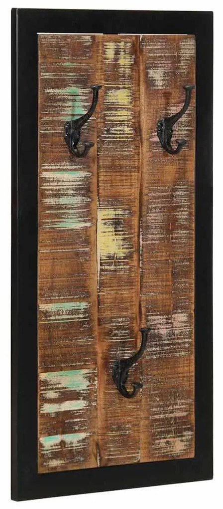 kabátállvány többszínű 40x2x80 cm tömörfa, újrahasznosított fa